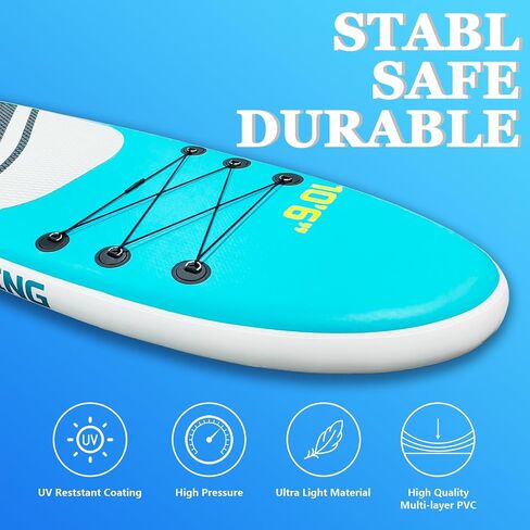 Inflatable Stand Up Paddle Board,Premium SUP Paddle Board with Non-Slip Deck Design,Multifunctional Paddle Boards,Accessories,for Adults and Youth in Saudi Arabia