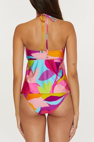 Trina Turk Women's Standard Lilleth Tankini Bikini Top, Floral Print, Adjustable, Tie Back, Swimwear Separates in Saudi Arabia