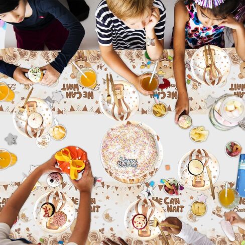 مجموعة زينة استحمام الطفل الدب| يمكننا أن ننتظر شعارًا | ديكور الحفلات الذي يكشف عن الجنس | ديكور الدب المحايد للجنسين للأولاد والبنات لحفلات أعياد الميلاد ذات طابع الدب in Kuwait