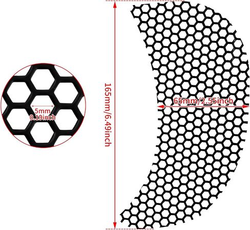 HDBUBALUS Motorcycle Fairing Mesh Grill Side Vent Screen for Road Glide Custom FLTRX Special FLTRXS Glide Ultra FLTRU FLTRUSE 2015-2023 Black in Saudi Arabia