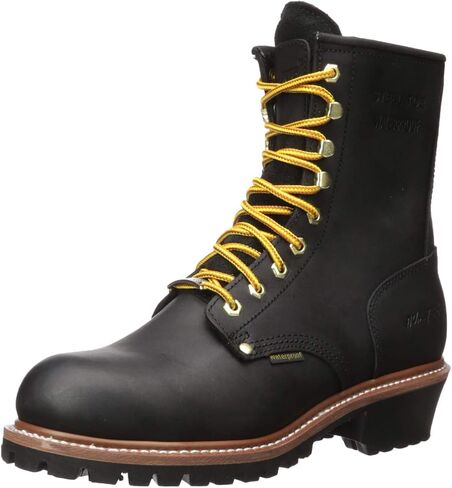 Ad Tec Men's 9" Super Logger Steel Toe Leather Work Boots | Oil Resistant Lug Sole in Saudi Arabia