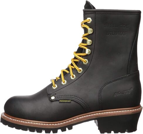 Ad Tec Men's 9" Super Logger Steel Toe Leather Work Boots | Oil Resistant Lug Sole in Saudi Arabia