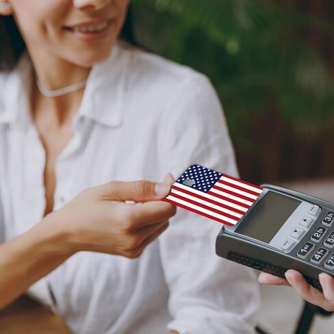 العلم الأمريكي رقاقة صغيرة ملصقات بطاقة الائتمان ضئيلة للماء المضادة للتجاعيد القابلة للإزالة شارات الفينيل غطاء بطاقة الخصم الجلد in Saudi Arabia