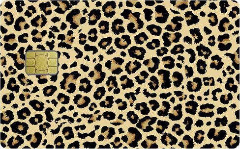 Leopard Print Credit Card Stickers Skin No Bubble Slim Waterproof Anti-Wrinkling Removable Vinyl Debit Skin Cover Credit Card Decals in Saudi Arabia