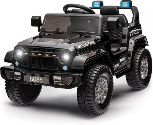 TEOAYEAH Kids Ride On Truck Car 12V، مركبة كهربائية تعمل بالبطارية مع محركات 2x35W، جهاز تحكم عن بعد، عجلات كبيرة، موسيقى لاسلكية، هدية مثالية للأطفال، P1 كبير، وردي in Saudi Arabia