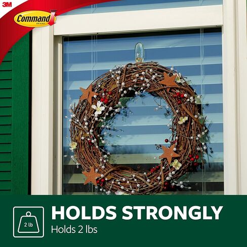 Command Medium Wall Hooks, Damage Free Hanging Wall Hooks with Adhesive Strips, No Tools Wall Hooks for Hanging Decorations in Living Spaces, 7 Clear Wall Hooks and 12 Command Strips in Saudi Arabia