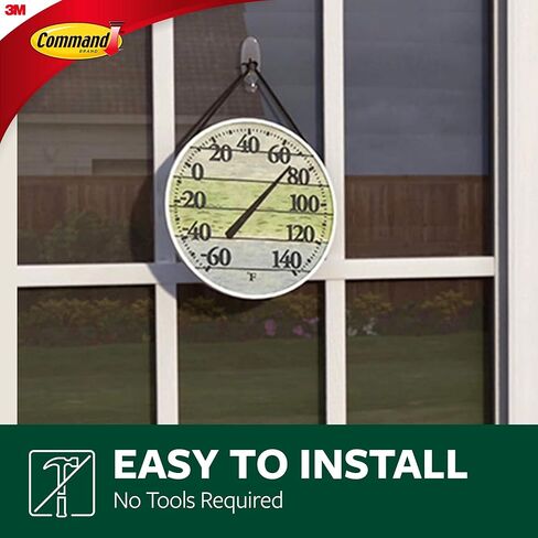 Command Medium Wall Hooks, Damage Free Hanging Wall Hooks with Adhesive Strips, No Tools Wall Hooks for Hanging Decorations in Living Spaces, 7 Clear Wall Hooks and 12 Command Strips in Saudi Arabia