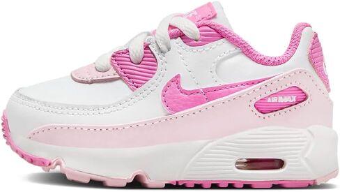 Nike Air Max 90 LTR Baby/Toddler Shoes (FZ3557-100, White/Pink Foam/Playful Pink) Size 8 in Saudi Arabia