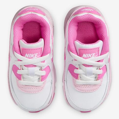 Nike Air Max 90 LTR Baby/Toddler Shoes (FZ3557-100, White/Pink Foam/Playful Pink) Size 8 in Saudi Arabia