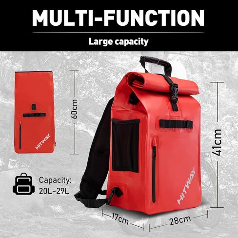 3 in 1 Bike Bag Waterproof Bike Pannier Bag 29L Large Capacity Bike Rack Bag Professional Cycling Accessories for Bicycles Rear Rack (Red) in Kuwait