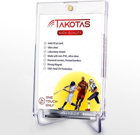 5 Packs Plastic Card Display Stand for Magnectic Card Holder, Super Hard Clear Display for Baseball Cards, Sports Cards, Trading Cards, Coin Display, Durable & Sturdy Design in Saudi Arabia