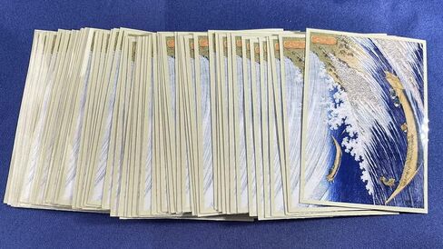 Black Lotus 120 PCS The Great Wave Card Sleeves Printing Japanese Art Card Cover Protectors (Wave 2) in Kuwait