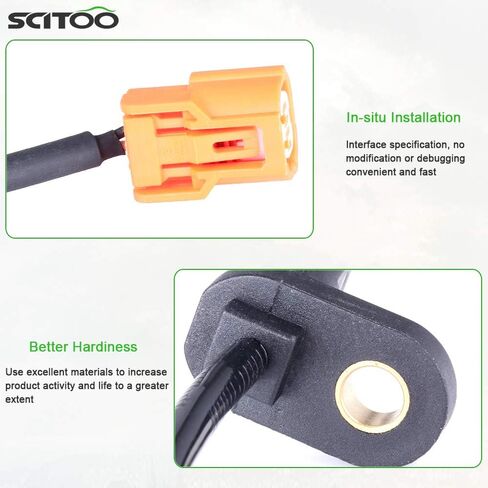 SCITOO 2 قطعة أجهزة استشعار سرعة العجلة الأمامية اليسرى اليمنى ABS مناسبة لـ 2004 2005 2006 2007 2008 لـ Acura TSX، 2003 2004 2005 2006 2007 لهوندا لـ Accord ALS1097 ALS1016 in Saudi Arabia