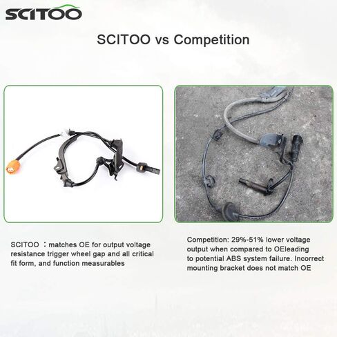 SCITOO 2 قطعة أجهزة استشعار سرعة العجلة الأمامية اليسرى اليمنى ABS مناسبة لـ 2004 2005 2006 2007 2008 لـ Acura TSX، 2003 2004 2005 2006 2007 لهوندا لـ Accord ALS1097 ALS1016 in Saudi Arabia
