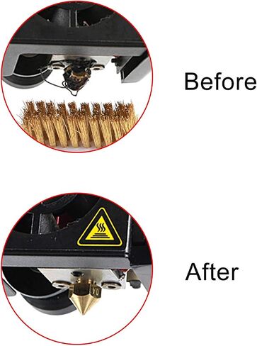 3D Printer Nozzle Cleaner Tool Copper Wire Toothbrush Copper Brush Hand Hot Bed Cleaning Block Parts Wire Brush 3D Printer Toothbrushes in Saudi Arabia