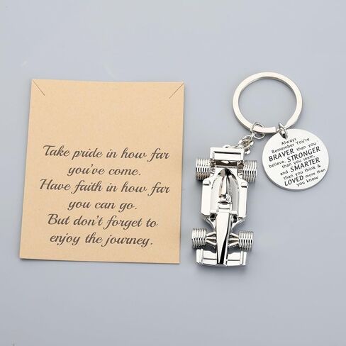 BNQL Racing Car Keychain Race Car Driver Gifts Racing Key Chain Car Racing Gifts for Race Car Lovers Car Model Keychain (Racing Car Keychain) in Kuwait