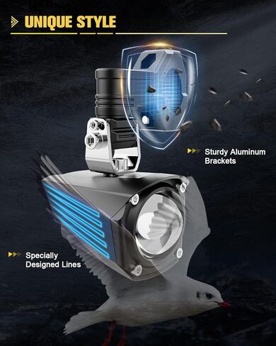 مصابيح ضباب LED للدراجات النارية من CO LIGHT، ضوء قيادة مساعد 60 وات 18000 لومين، أضواء كاشفة مزدوجة اللون، أضواء وامضة كهرمانية بيضاء مع 5 أوضاع لمجموعة أدوات تسخير الأسلاك، لسيارة شاحنة قارب ATV UTV، قطعتان in Kuwait