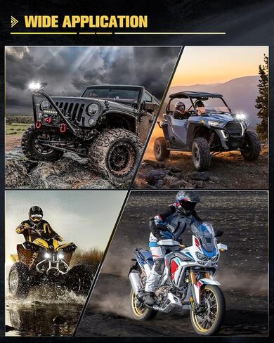 مصابيح ضباب LED للدراجات النارية من CO LIGHT، ضوء قيادة مساعد 60 وات 18000 لومين، أضواء كاشفة مزدوجة اللون، أضواء وامضة كهرمانية بيضاء مع 5 أوضاع لمجموعة أدوات تسخير الأسلاك، لسيارة شاحنة قارب ATV UTV، قطعتان in Kuwait