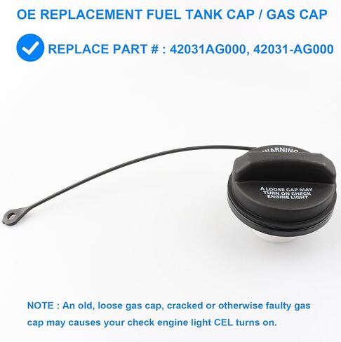 Gas Cap, Fuel Cap Replace 42031AG000, 42031-AG000 Compatible with Subaru 2.5L - 2009-2013 Forester, 2008-2012 Impreza, 2008-2012 Impreza WRX WRX STI - With Turbo Type Vehicles in Saudi Arabia