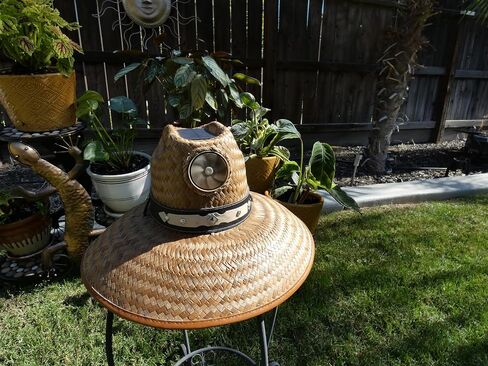 Men - Straw Hat Men's Thurman with Band - Sun Hat with Solar Panel and Built-in Fan (Extra Large) in Saudi Arabia