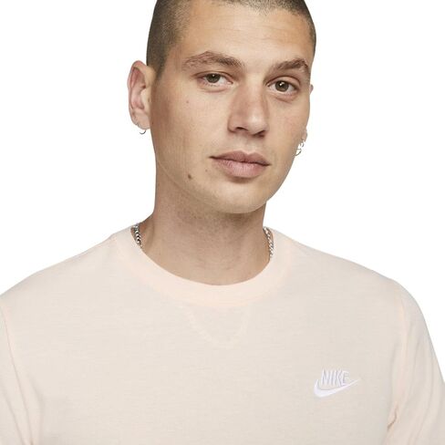Nike Men's Sportswear Club T-Shirt (US, Alpha, XX-Large, Regular, Regular, Guava Ice/White) in Saudi Arabia