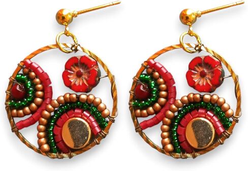 Turkish Handmade Ethnic Beaded Earrings, Bohemian Ethnic Jewelry for Women, Unique Gift for Her in Saudi Arabia