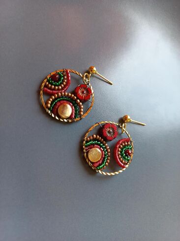 Turkish Handmade Ethnic Beaded Earrings, Bohemian Ethnic Jewelry for Women, Unique Gift for Her in Saudi Arabia