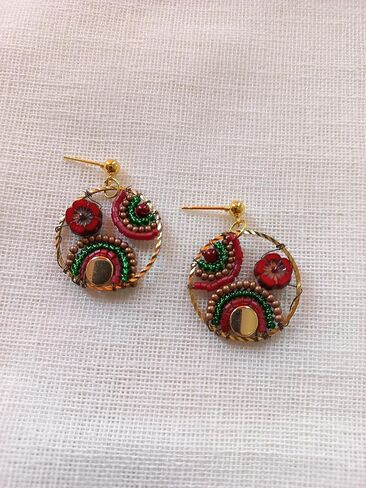 Turkish Handmade Ethnic Beaded Earrings, Bohemian Ethnic Jewelry for Women, Unique Gift for Her in Saudi Arabia