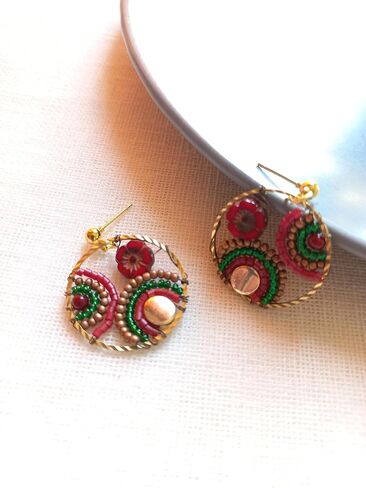 Turkish Handmade Ethnic Beaded Earrings, Bohemian Ethnic Jewelry for Women, Unique Gift for Her in Saudi Arabia