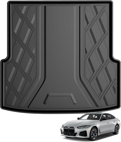 Original 2022-2024 I4 Cargo Liner for BMW I4 All Models- Custom Fit Heavy Duty TPE Trunk Mat - All Weather 100% Protection Liner 3D Shaped Laser Measured Cargo Mat Accessories for BMW I4 2022-2024 in Saudi Arabia