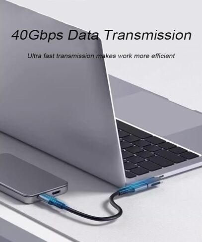 محول USB C 4.0، (3 حزم) 90 درجة 240 وات USB Type C 4.0 (USB4) محول 40 جيجابت في الثانية، يدعم فيديو 8K، مناسب للهاتف المحمول، MacBook/Air، iPhone 15/Pro/Pro Max in Kuwait