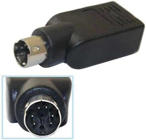 PS2 ذكر إلى USB أنثى ماوس محول موصل مقرنة محول أسود in Saudi Arabia