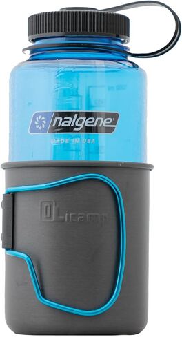 كوب Olicamp Space Saver، Nalgene Sustain Tritan، خالٍ من مادة BPA، مجموعة زجاجات مياه واسعة الفم بسعة 32 أونصة، رمادي دخاني in Kuwait