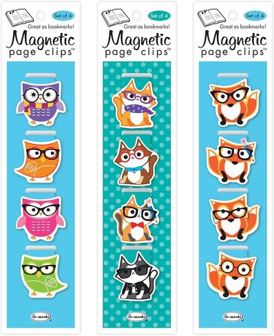 Re-marks Dinosaur and Unicorn Doodles Magnetic Page Clips, 2 Sets of 4 Page Clips, 8 Clips Total in Saudi Arabia