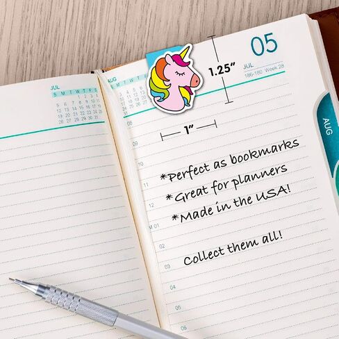 Re-marks Dinosaur and Unicorn Doodles Magnetic Page Clips, 2 Sets of 4 Page Clips, 8 Clips Total in Saudi Arabia