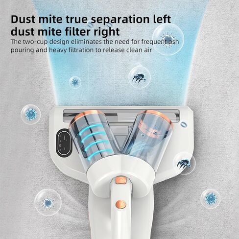مكنسة كهربائية للمراتب بقدرة 500 واط مع كوب مزدوج، مكنسة كهربائية محمولة بقوة شفط 15 كيلو باسكال، نظام ترشيح 5 طبقات، مكانس كهربائية محمولة للحساسية/الحيوانات الأليفة/الغبار/الشعر (سلكية) in Kuwait