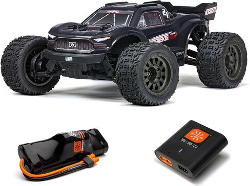 ARRMA RC Truck 1/10 VORTEKS 4X2 Boost MEGA 550 Brushed Stadium Truck RTR with Battery & Charger, Gunmetal, ARA4105SV4T2 in Saudi Arabia