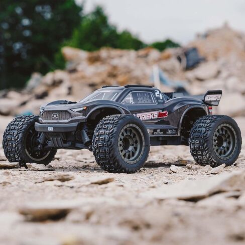 شاحنة ARRMA RC 1/10 VORTEKS 4X2 Boost MEGA 550 شاحنة استاد مصقولة RTR مع بطارية وشاحن، جونميتال، ARA4105SV4T2 in Saudi Arabia