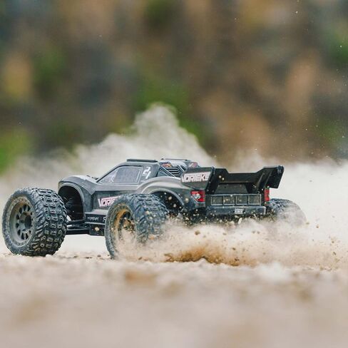 شاحنة ARRMA RC 1/10 VORTEKS 4X2 Boost MEGA 550 شاحنة استاد مصقولة RTR مع بطارية وشاحن، جونميتال، ARA4105SV4T2 in Saudi Arabia