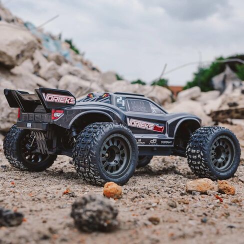 شاحنة ARRMA RC 1/10 VORTEKS 4X2 Boost MEGA 550 شاحنة استاد مصقولة RTR مع بطارية وشاحن، جونميتال، ARA4105SV4T2 in Saudi Arabia