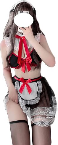 SINGUYUN Maid Outfit Cosplay Lingerie Sexy Babydoll Lolita Dress Bra And Panty Set With Socks in Saudi Arabia