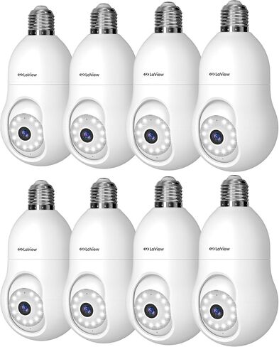 5MP QHD Bulb Security Camera 2.4GHz, 360° 3K Security Cameras Wireless Outdoor Indoor Full Color Day and Night, AI Motion Detection, Audible Alarm, Easy Installation, Compatible with Alexa in Saudi Arabia