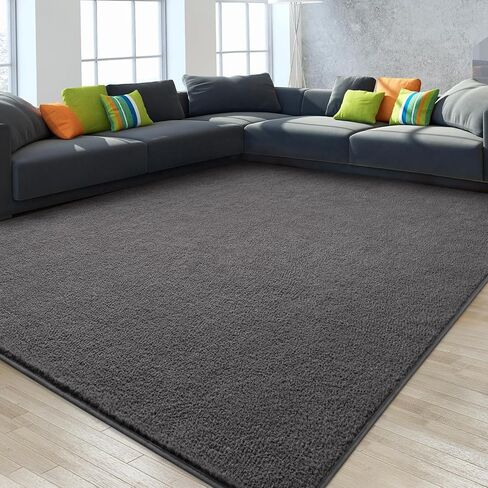 Ultra Soft Round Area Rugs for Living Room Bedroom, 4x4 Feet Black Thickened Memory Foam Modern Indoor Circle Carpets, Non-Slip Comfy Circular Rug for Boys Girls Nursery Room Home Decor in Saudi Arabia