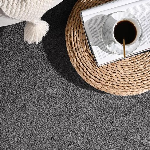 Ultra Soft Round Area Rugs for Living Room Bedroom, 4x4 Feet Black Thickened Memory Foam Modern Indoor Circle Carpets, Non-Slip Comfy Circular Rug for Boys Girls Nursery Room Home Decor in Saudi Arabia