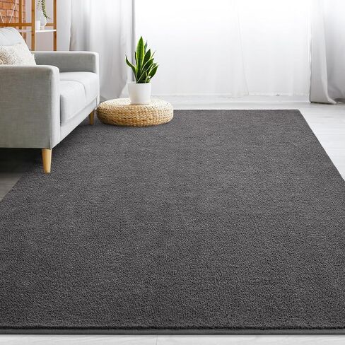 Ultra Soft Round Area Rugs for Living Room Bedroom, 4x4 Feet Black Thickened Memory Foam Modern Indoor Circle Carpets, Non-Slip Comfy Circular Rug for Boys Girls Nursery Room Home Decor in Saudi Arabia