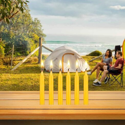 Mega Candles 12 pcs Citronella Scented 10 Inch x 7/8 Inch Taper Candle, Paraffin Wax Candles, Great for Indoor & Outdoor Use, Camping, Party Usage & More in Saudi Arabia