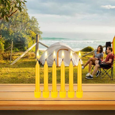 Mega Candles 12 pcs Citronella Scented 10 Inch x 7/8 Inch Taper Candle, Paraffin Wax Candles, Great for Indoor & Outdoor Use, Camping, Party Usage & More in Saudi Arabia