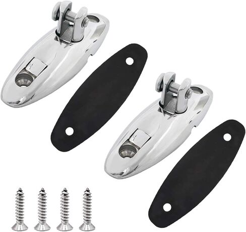 YANYU 2 قطعة Bimini علوي سريع الفك مفصل سطح السفينة 316 مركب من الفولاذ المقاوم للصدأ جانب جبل مفصل دوار مع مسامير وحشية مطاطية in Kuwait