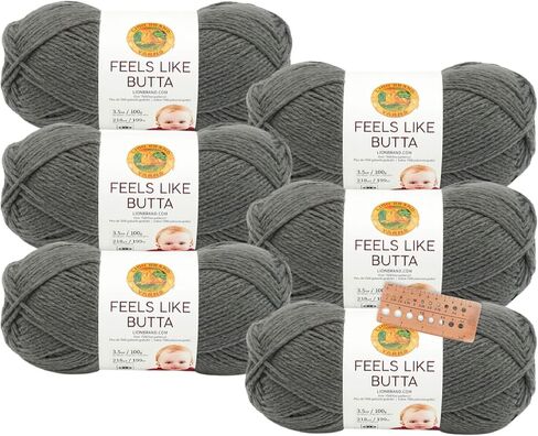 Lion Brand Yarn - Feels Like Butta - 6 Pack (Golden Sunshine) in Saudi Arabia