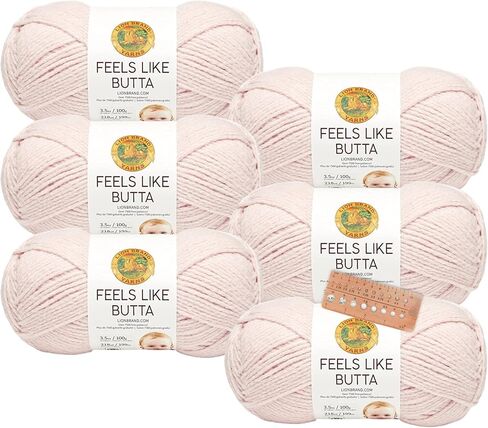 Lion Brand Yarn - Feels Like Butta - 6 Pack (Golden Sunshine) in Saudi Arabia